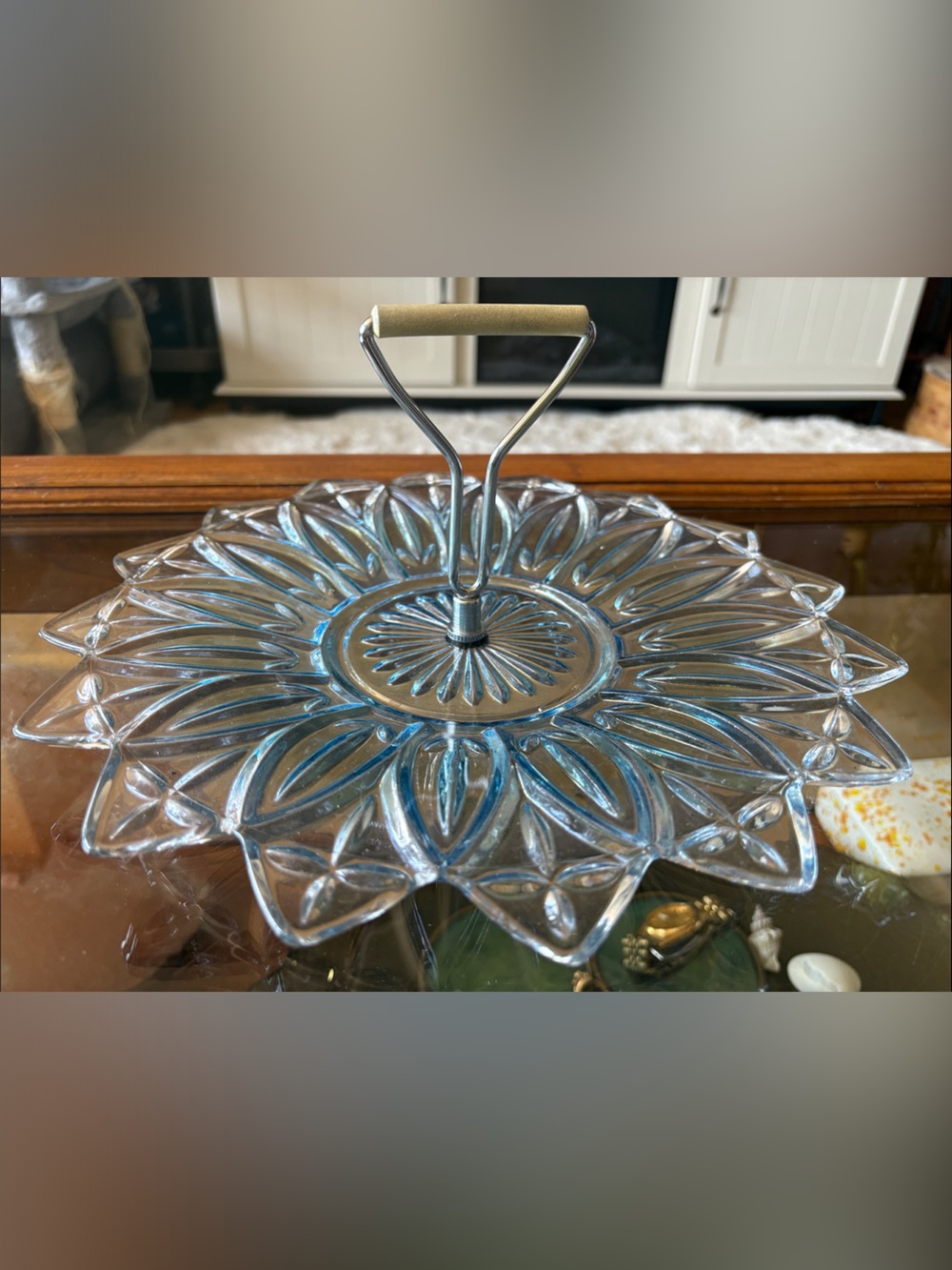 Vintage federal glass serving tray